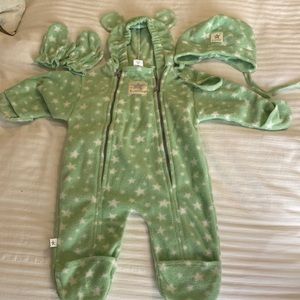 Kushies, Flannel lightweight coverall. 6 to 12 months.